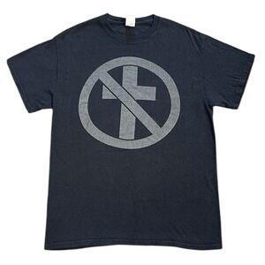 Bad Religion Band T-Shirt Medium Black Gildan Punk Rock 80s‎ No Cross VTG Style